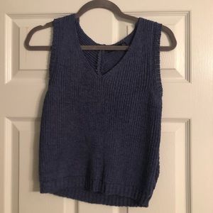 Blue cropped sweater